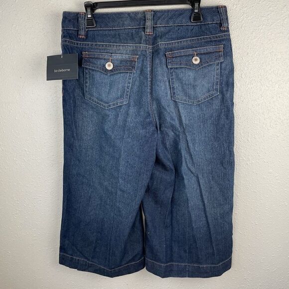 NWT Liz Claiborne Denim Cropped Pnats Size 10 - Picture 8 of 9